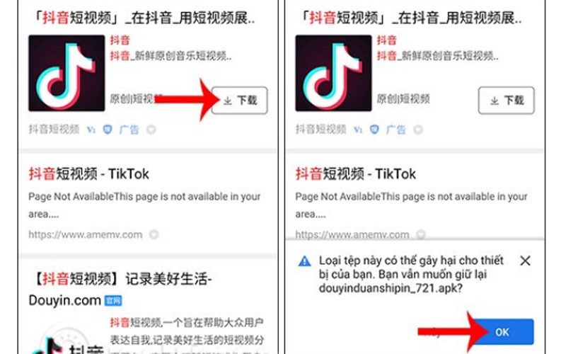 Cách Tải TikTok Trung Quốc APK trên Baidu
