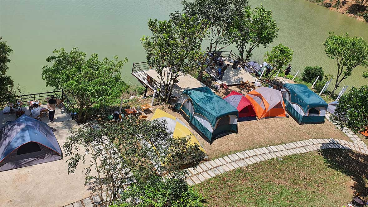 Camping tại Hồ Đồng Đò