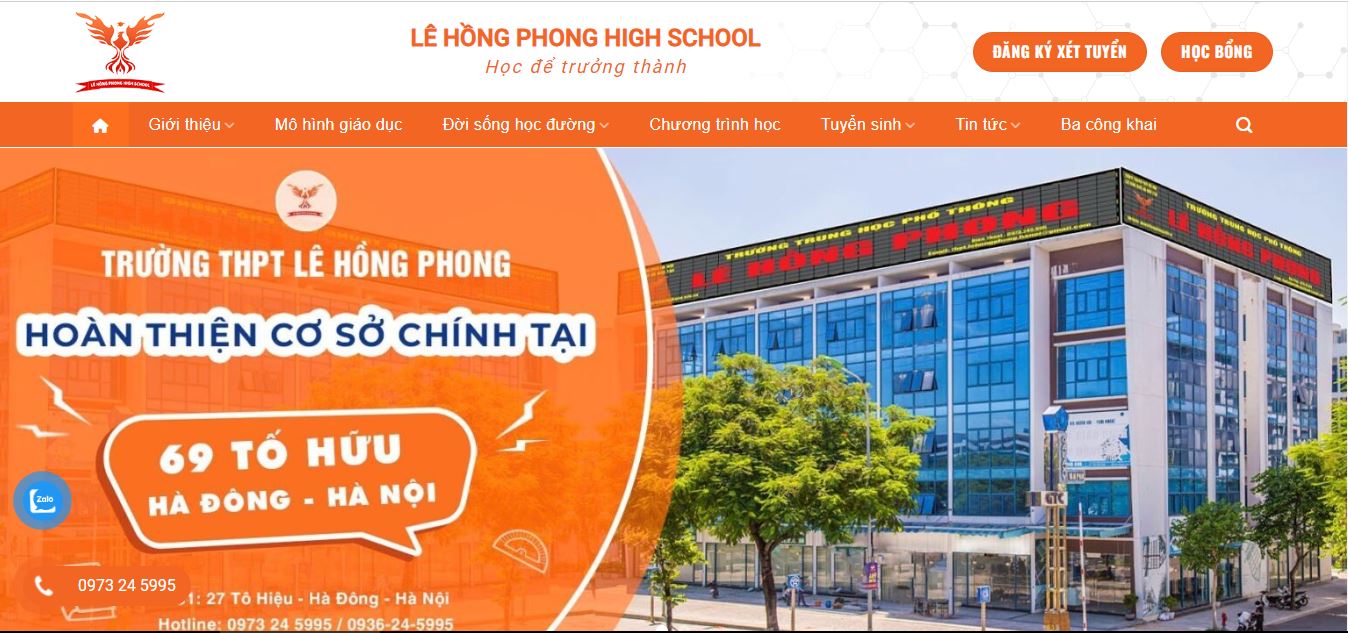 Giới thiệu trường THPT Lê Hồng Phong